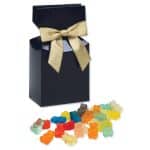 Custom Gummi Bears in Navy Blue Premium Delights Gift Box with your company logo - 1