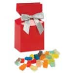 Custom Gummi Bears in Red Premium Delights Gift Box with your company logo - 1
