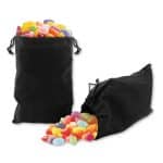 Custom Jelly Belly® Jelly Beans in Black Velour Gift Bag with your company logo - 1
