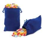 Custom Jelly Belly® Jelly Beans in Blue Velour Gift Bag with your company logo - 1