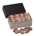 Custom Black & Silver Gift Box w/English Butter Toffee with your company logo - 1