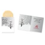 Custom One Color Foil-Stamped Stock Cardinals Design Mini Sweeter Card with Single Sugar Cookie with your company logo