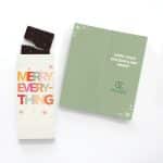 Custom One Color Foil-Stamped Stock Holiday Sentiment Sweeter Cards with Sea Salt Caramel Chocolate Bar with your company logo