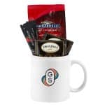 Custom 11 Oz. Ceramic C-Handle Coffee Mug Gift Set with your company logo