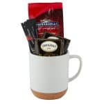 Custom 14 Oz. Cork Bottom Ceramic Mug Gift Set F with your company logo - 1