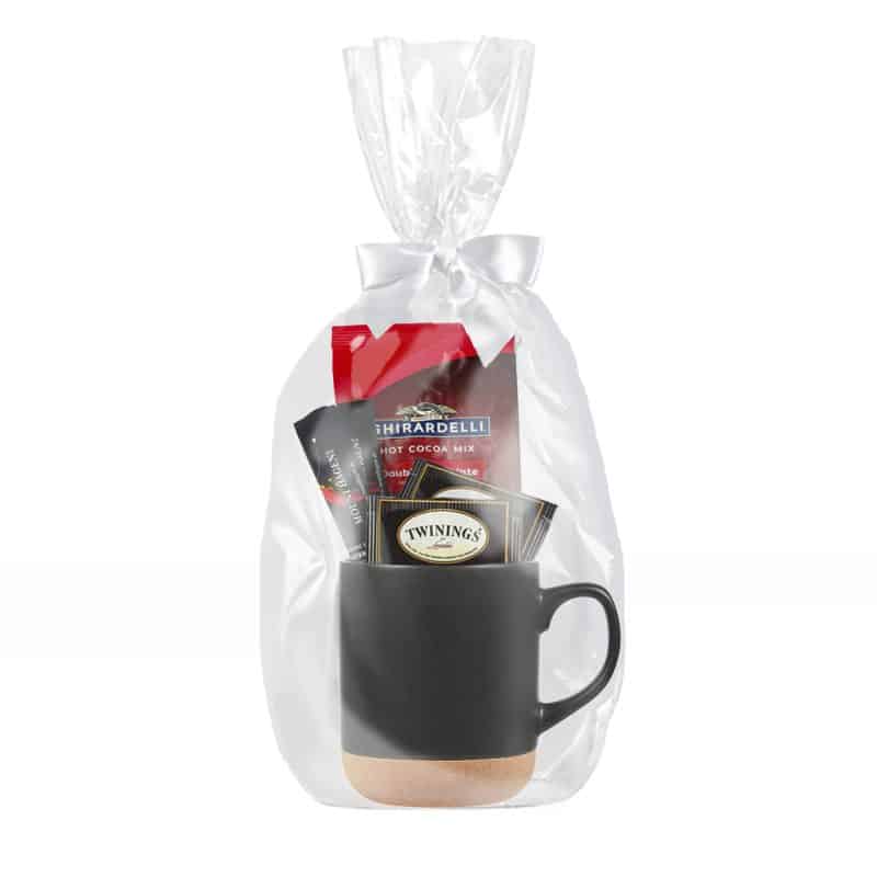 Custom 14 Oz. Cork Bottom Ceramic Mug Gift Set F with your company logo - 2