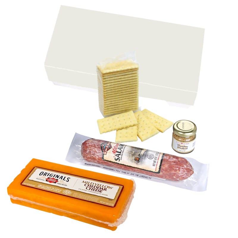 Custom Charcuterie Gourmet Meat & Cheese Sampler Set In Gift Box with your company logo - 1