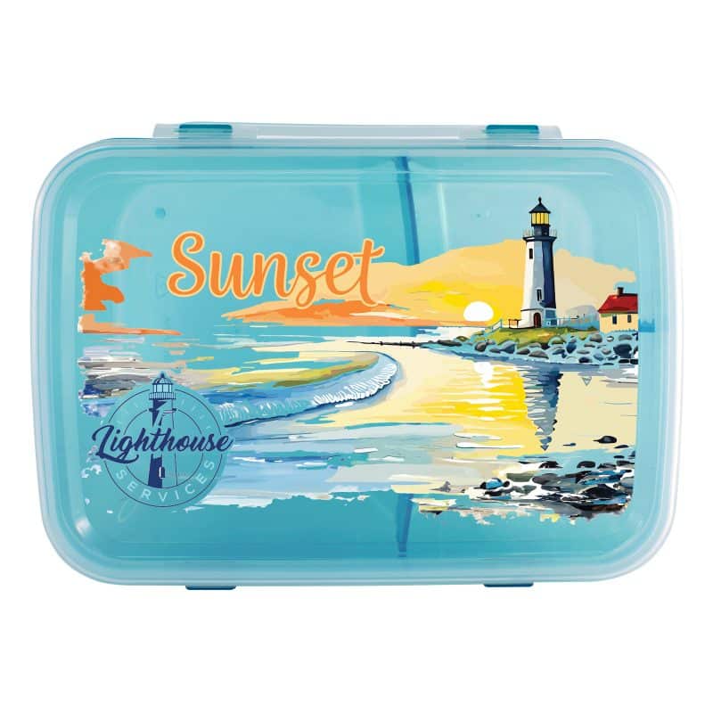 Custom Full Color Translucent Lunch Container with your company logo - 2