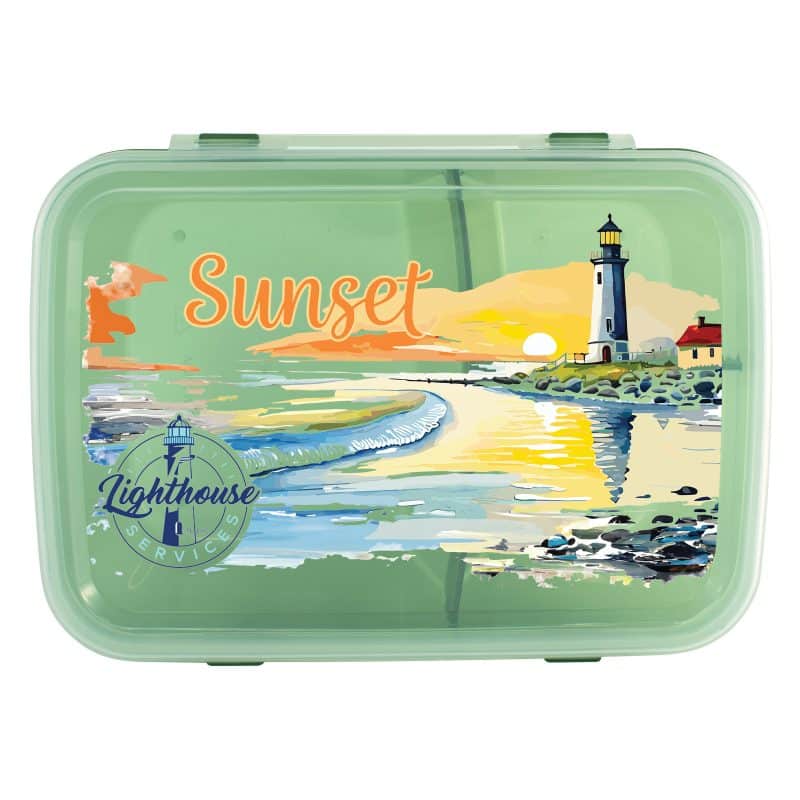 Custom Full Color Translucent Lunch Container with your company logo - 4