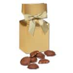 Custom Gold Gift Box w/Caramel Pecan Clusters with your company logo - 1