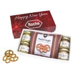 Custom Gourmet Mustard Set With Pretzels In Gift Box with your company logo