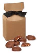 Custom Kraft Premium Delights Gift Box w/Caramel Pecan Clusters with your company logo - 1