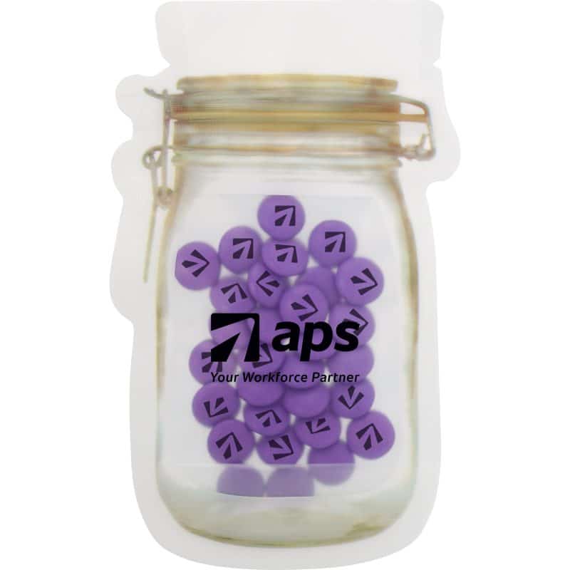 Custom Mason Jar Bag of Printed Candy with your company logo - 2