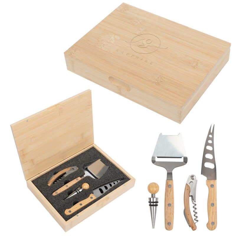 Custom Perfect Pairing Wine & Cheese Knife Set with your company logo