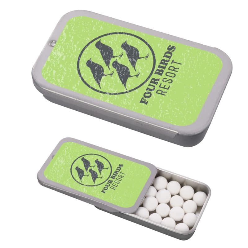 Custom Signature Peppermints In Slider Tin with your company logo - 4