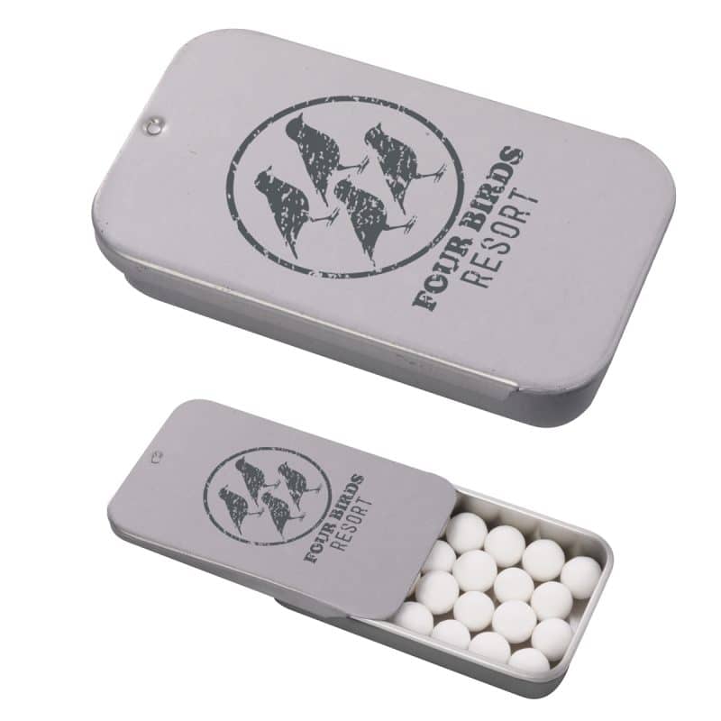 Custom Signature Peppermints In Slider Tin with your company logo - 5