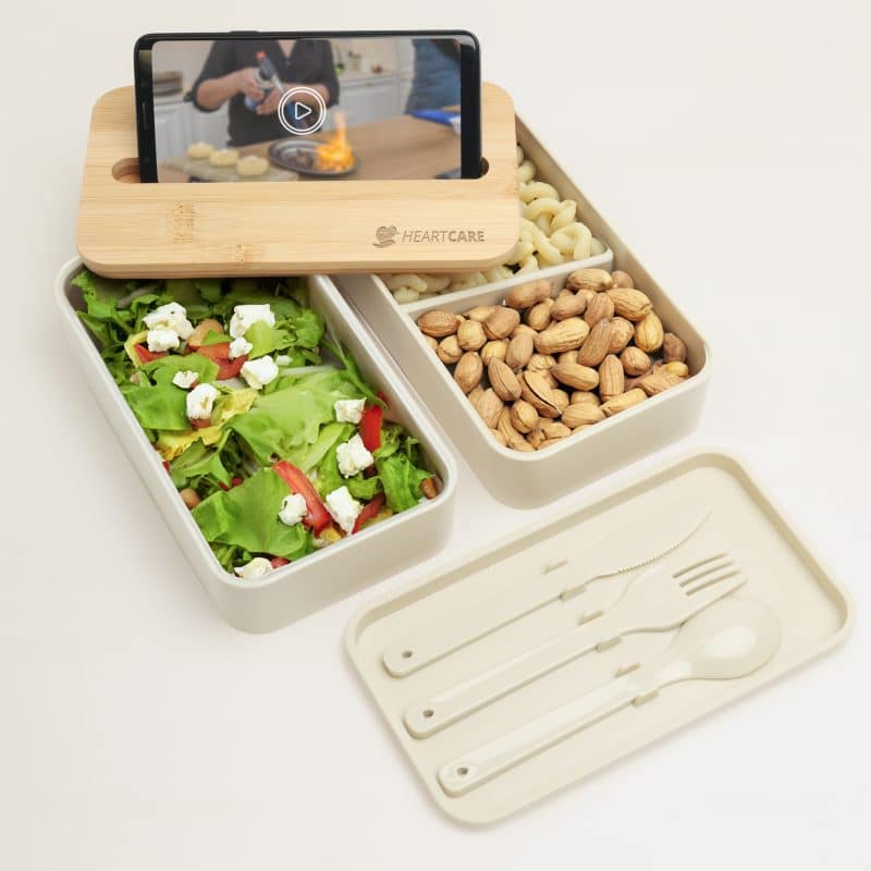 Custom Stackable Bento Box With Phone Stand with your company logo - 1