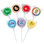 Custom Swirl Lollipop With Round Label with your company logo