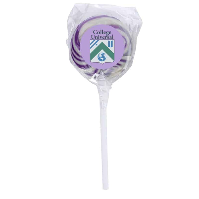Custom Swirl Lollipop With Round Label with your company logo - 4