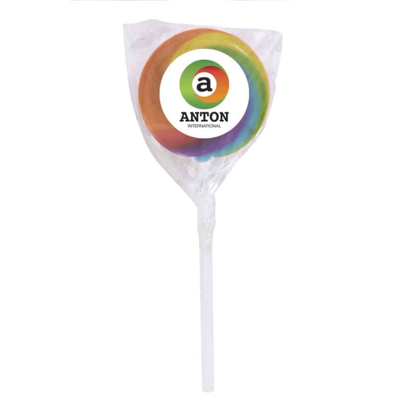 Custom Swirl Lollipop With Round Label with your company logo - 7