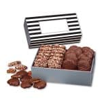 Custom Toffee & Pecan Clusters in Gift Box with Stripes Sleeve with your company logo - 1