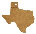 Custom 13 3/8" Vellum™ Texas Shaped Wood Paper Composite Serving & Cutting Board with your company logo
