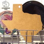 Custom 13 3/8" Vellum™ Texas Shaped Wood Paper Composite Serving & Cutting Board with your company logo - 3