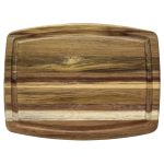 Custom 8" TB Home® Acacia Wood Serving & Cutting Board w/Juice Groove with your company logo - 1