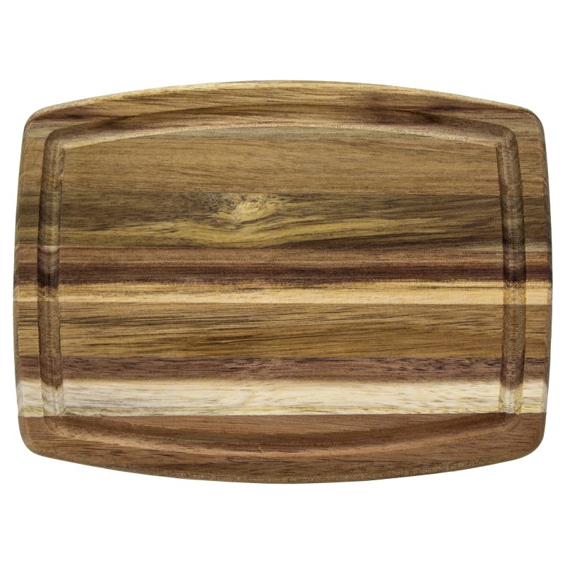 Custom 8" TB Home® Acacia Wood Serving & Cutting Board w/Juice Groove with your company logo - 1
