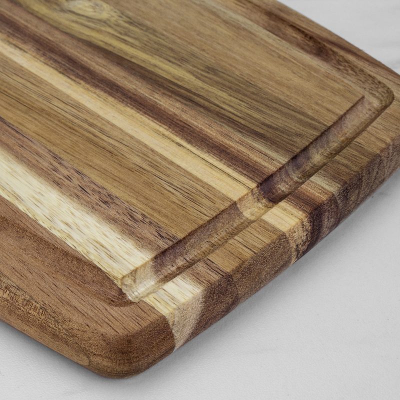 Custom 8" TB Home® Acacia Wood Serving & Cutting Board w/Juice Groove with your company logo - 2