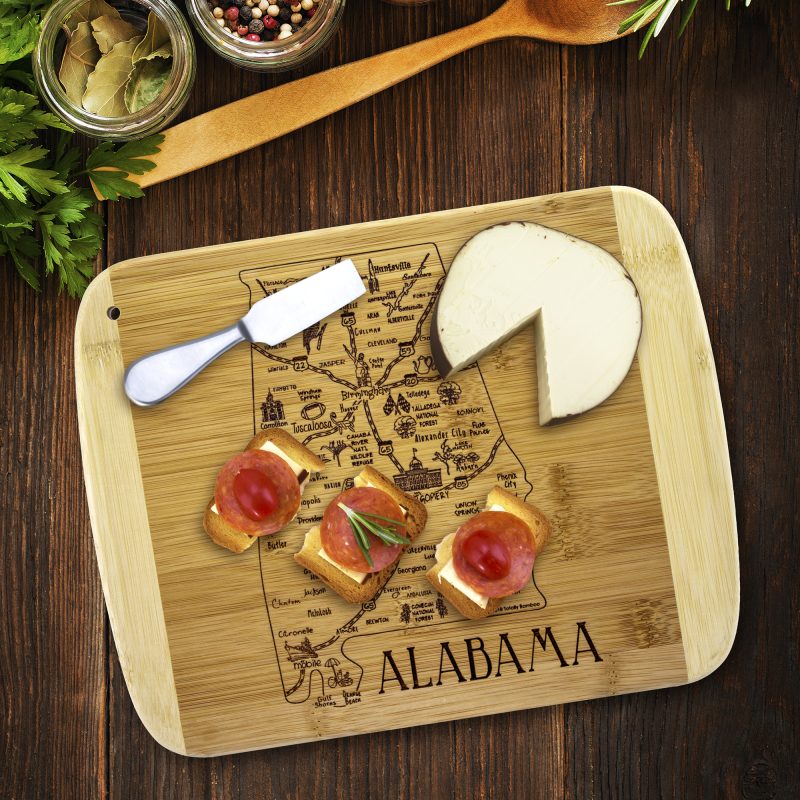 Custom A Slice of Life Alabama Serving & Cutting Board with your company logo - 3
