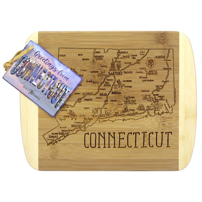 Custom A Slice of Life Connecticut Serving & Cutting Board with your company logo - 1
