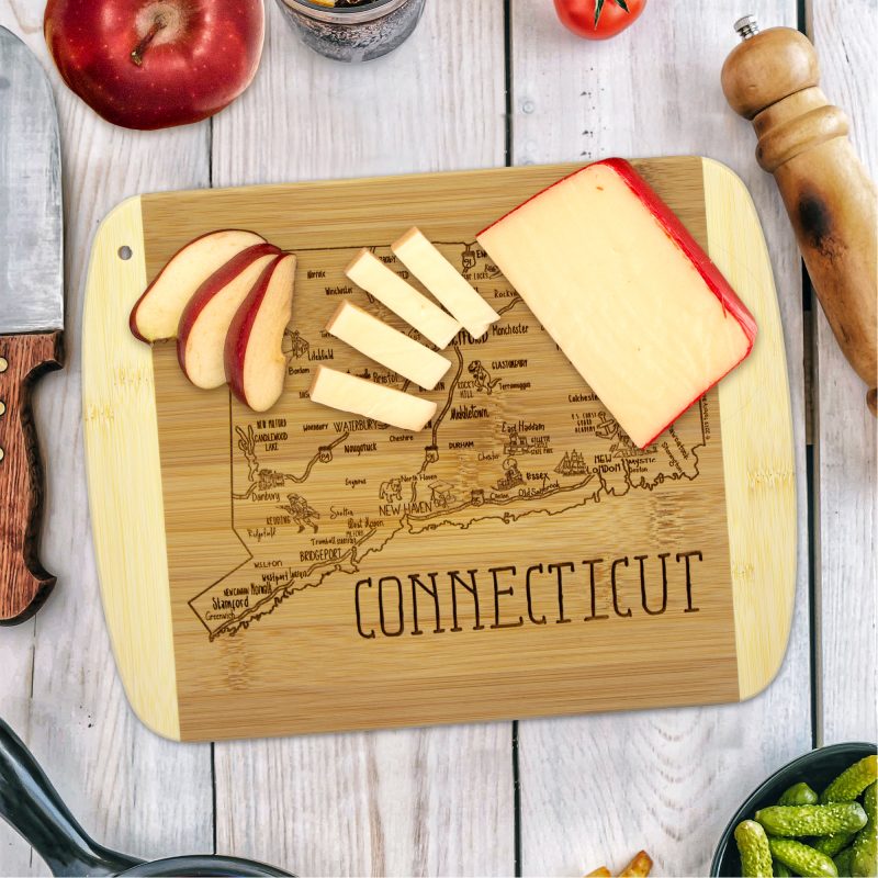 Custom A Slice of Life Connecticut Serving & Cutting Board with your company logo - 3