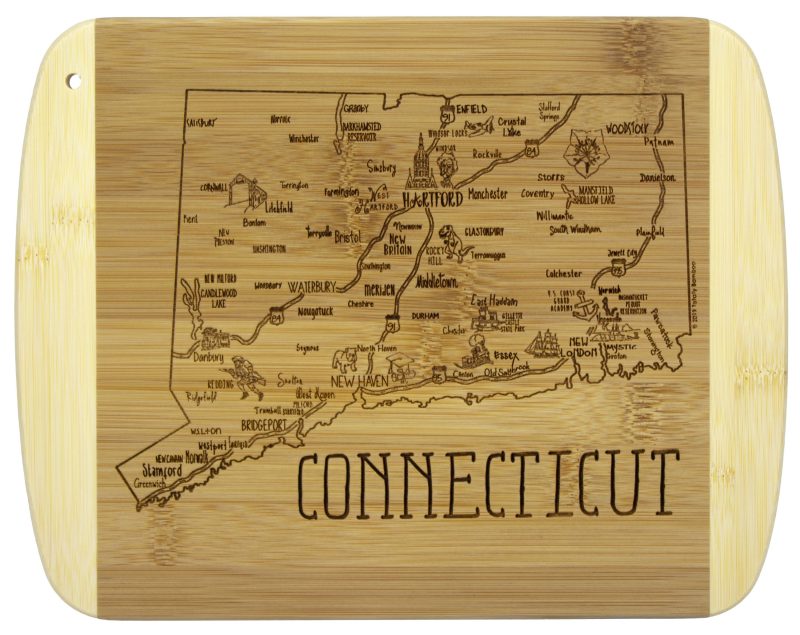 Custom A Slice of Life Connecticut Serving & Cutting Board with your company logo - 4