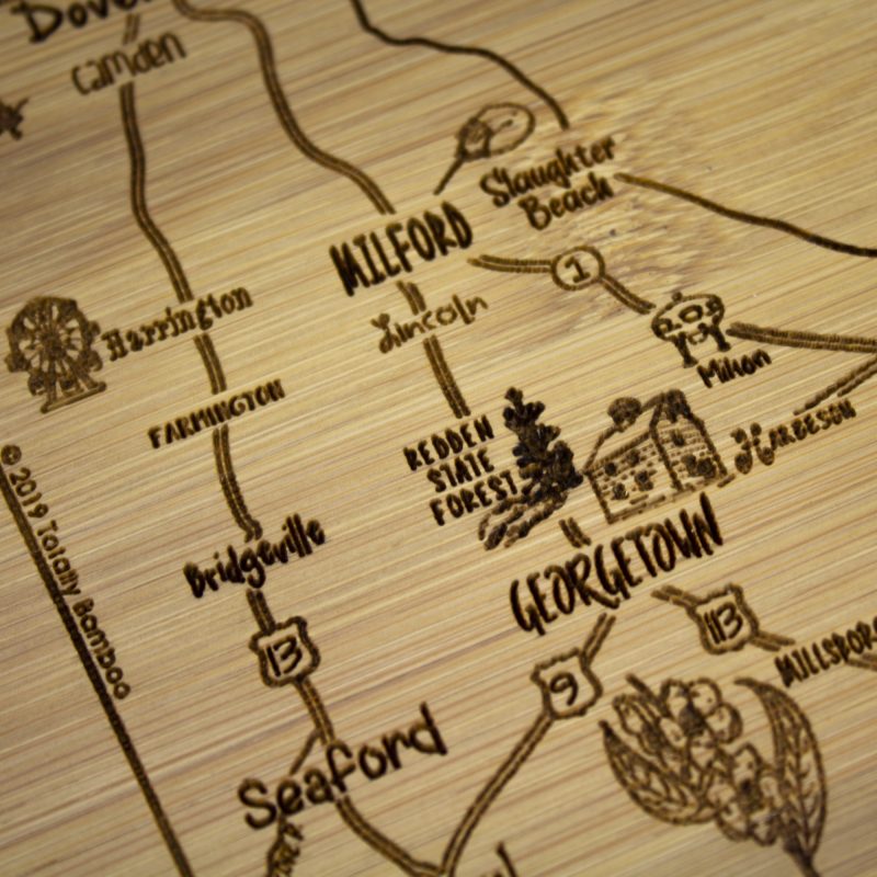 Custom A Slice of Life Delaware Serving & Cutting Board with your company logo - 3