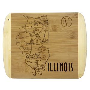Custom A Slice of Life Illinois Serving & Cutting Board with your company logo