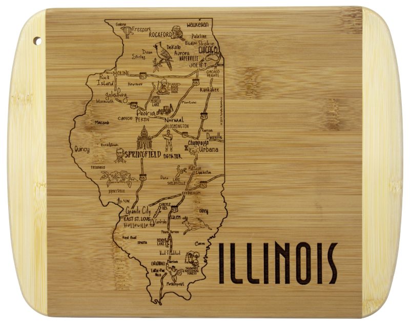Custom A Slice of Life Illinois Serving & Cutting Board with your company logo - 4