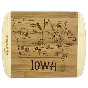 Custom A Slice of Life Iowa Serving & Cutting Board with your company logo
