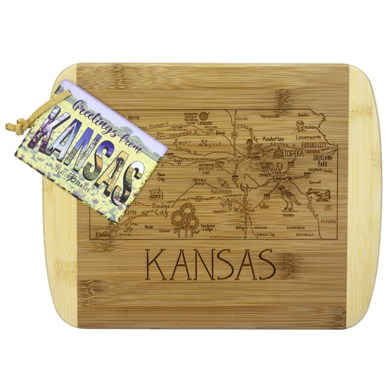 Custom A Slice of Life Kansas Serving & Cutting Board with your company logo - 2