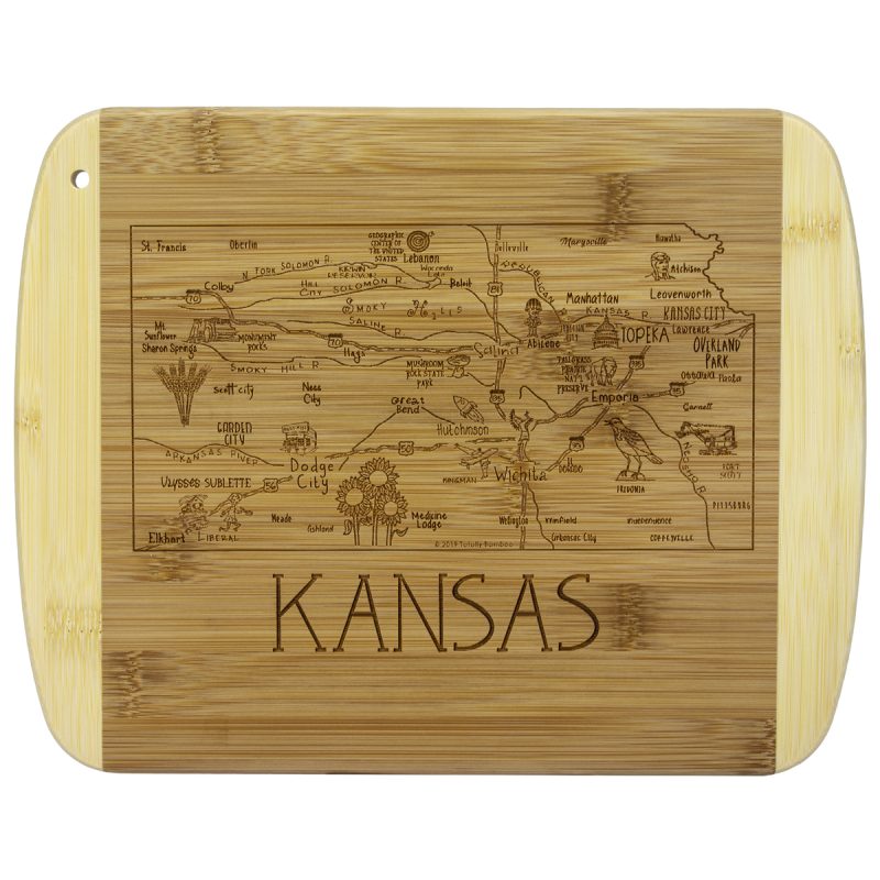 Custom A Slice of Life Kansas Serving & Cutting Board with your company logo - 4