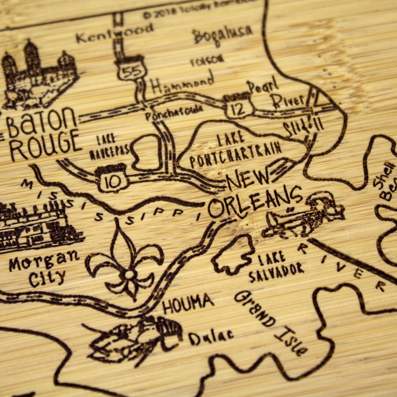 Custom A Slice of Life Louisiana Serving & Cutting Board with your company logo - 2