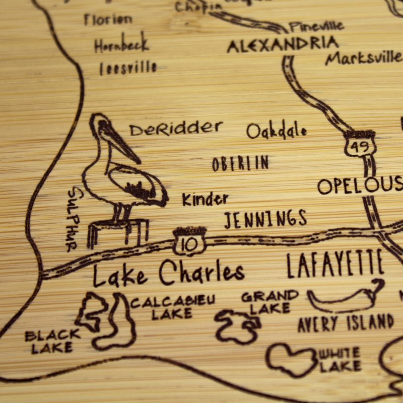 Custom A Slice of Life Louisiana Serving & Cutting Board with your company logo - 3