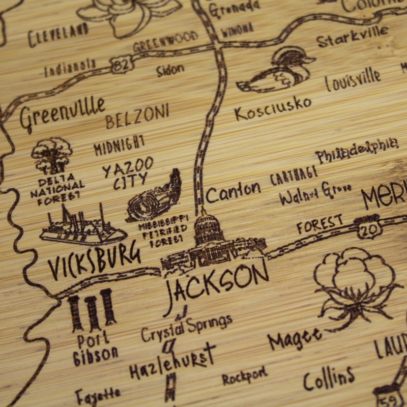 Custom A Slice of Life Mississippi Serving & Cutting Board with your company logo - 2