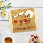 Custom A Slice of Life Mississippi Serving & Cutting Board with your company logo - 3
