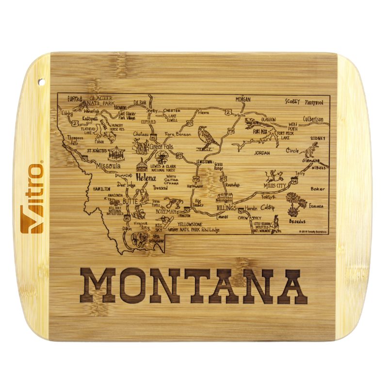 Custom A Slice of Life Montana Serving & Cutting Board with your company logo