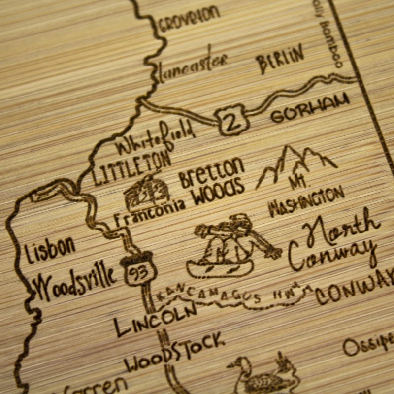 Custom A Slice of Life New Hampshire Serving & Cutting Board with your company logo - 3