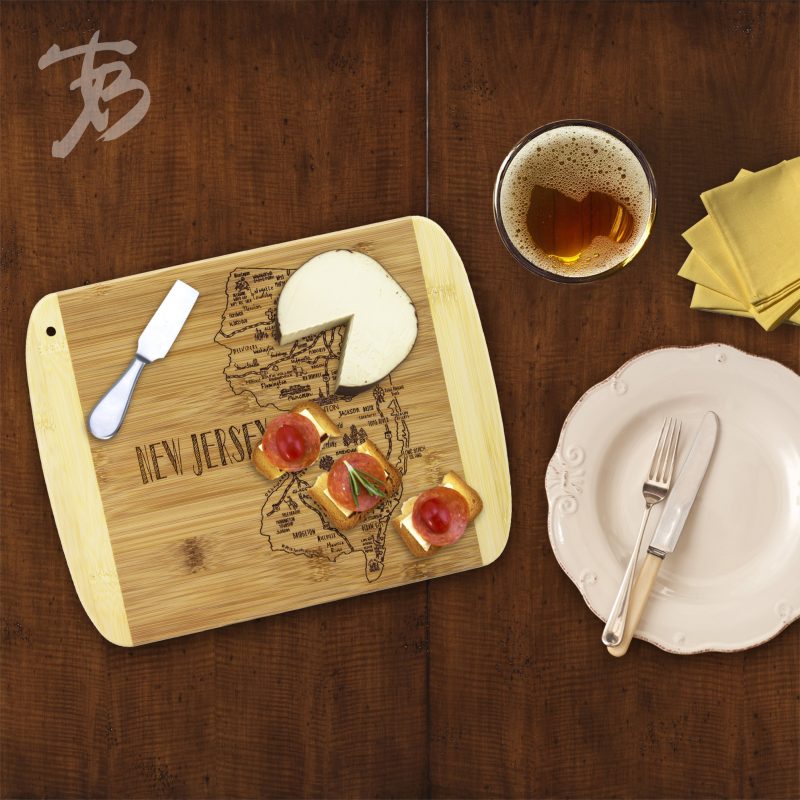 Custom A Slice of Life New Jersey Serving & Cutting Board with your company logo - 5