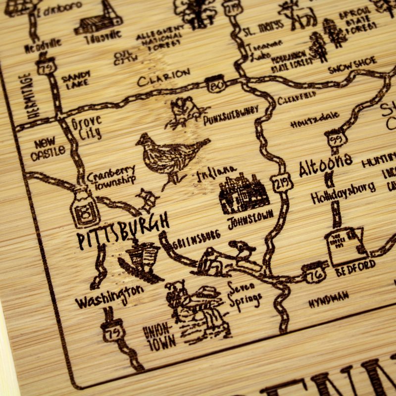 Custom A Slice of Life Pennsylvania Serving & Cutting Board with your company logo - 2