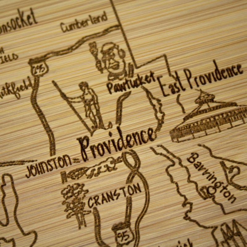 Custom A Slice of Life Rhode Island Serving & Cutting Board with your company logo - 2