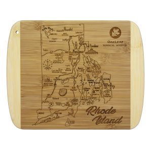 Custom A Slice of Life Rhode Island Serving & Cutting Board with your company logo